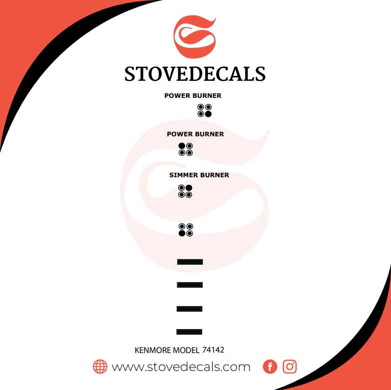 79074142712 - Kenmore Range - Stove Decals