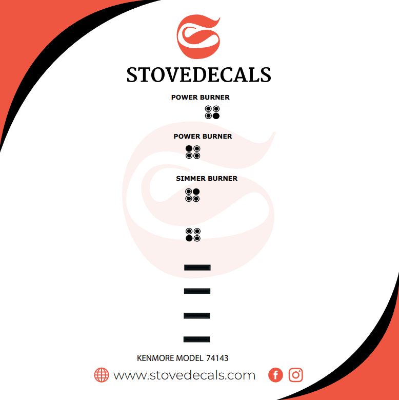 79074143712 - Kenmore Range - Stove Decals