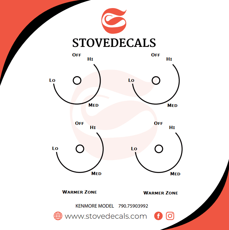 79075903993 - Kenmore Range - Stove Decals